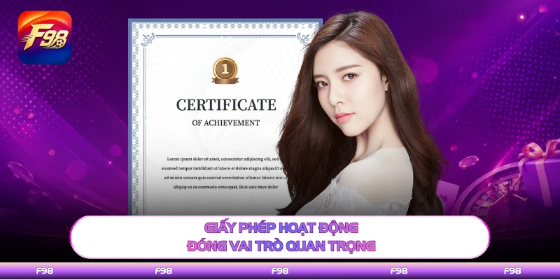 Giấy phép hoạt động đóng vai trò quan trọng